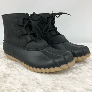 DKSUKO rain waterproof boots womens size 6 duck lace up water shoes